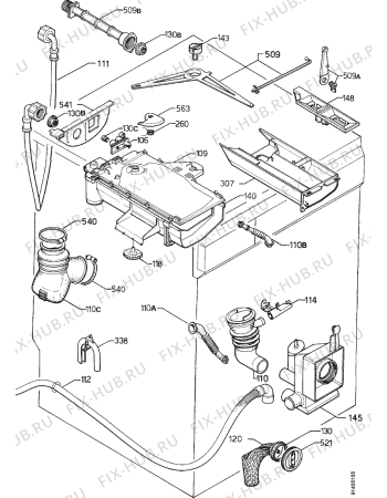 Взрыв-схема стиральной машины Privileg 062377 9 - Схема узла Hydraulic System 272